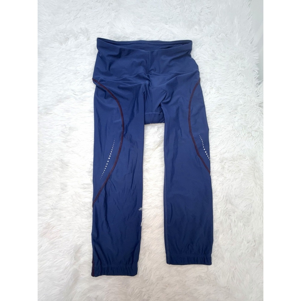 Baleaf Women Padded Cycling Capris Leggings Blue Size L 3D Gel Bicycle Pants